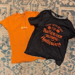 Old Navy Halloween Short Sleeve Tees - Black and Orange